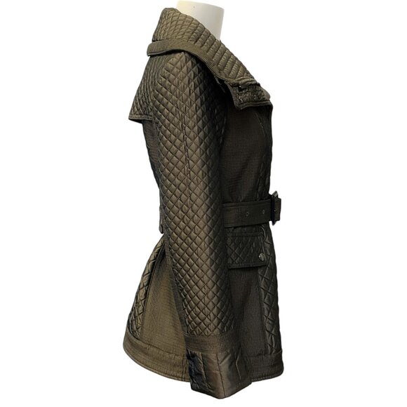 Burberry Taupe Quilted Belted Jacket - Picture 2 of 5
